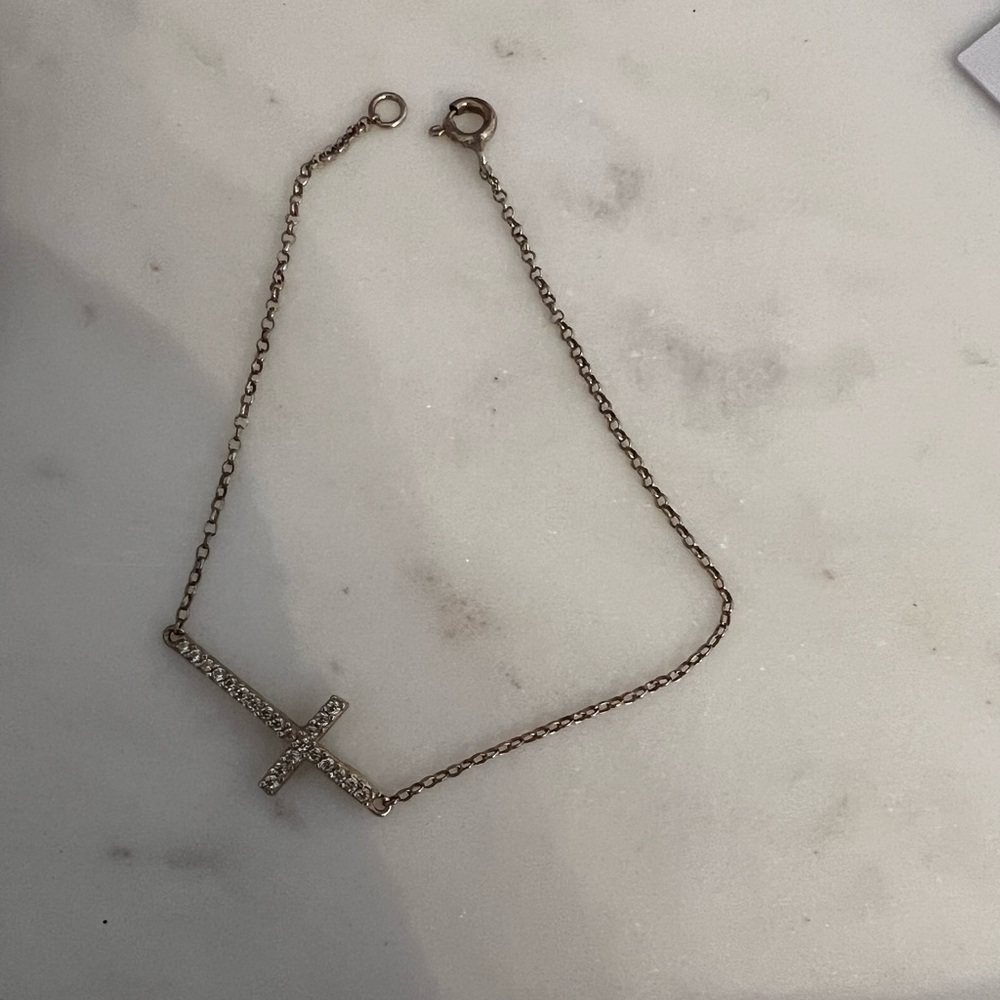Silver Boutique Cross Bracelet